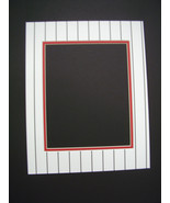 Picture Framing Mat 11x14 for 8x10 photo Baseball uniform white black pi... - £5.56 GBP