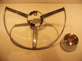 1965 CHRYSLER NEW YORKER STEERING WHEEL HORN RING AND CAP OEM #2530215 - $112.48