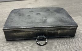 Vintage Folding Trinket Box Cigarette Snuff Pills Heavy Pewter 3.5x5 MH JD - $39.59