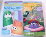 Veggie Tales VHS Tape Lot of 2 Very Silly Songs &amp; Madame Blueberry - $4.95