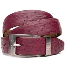 Domenico Genuine Exotic Ostrich Belt Wine image 3