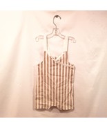 Baby Overalls Size 6 Months Belloo NWT Tan Beige Color White Stripes Snaps - £7.82 GBP