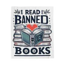 I Read Banned Books - Heartfelt Love for Literature Illustration - Velveteen Plu - $39.53+