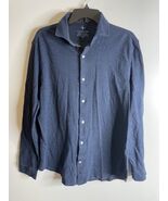 TAYLORBYRD Jersey Collection Blue Mens Button Down Long Sleeve Shirt Siz... - $25.49