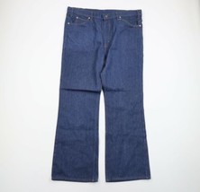 Vintage 70s Rockabilly Mens 40x32 Flared Bell Bottom Denim Jeans Indigo USA - £102.83 GBP