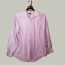 Chaps Button Up Mens Shirt Large Neck 16-16.5 34/35 Long Sleeve Purple E... - £10.76 GBP