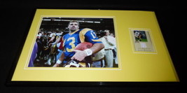 Kurt Warner Framed 11x17 Game Used Jersey &amp; Photo Display Rams - $69.29