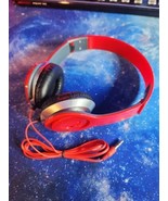 Foldable Headphone  Stereo Dj  3.5 Mm  Stereo Earphones Red - £3.73 GBP