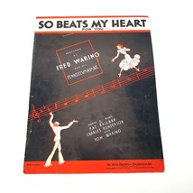 Vintage Sheet Music 1930 So Beats My Heart For You Piano Voice Ukulele - £7.81 GBP
