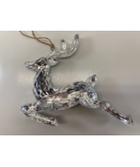 Pottery Barn Large Clear Acrylic Reindeer Tree Ornament NEW - £21.80 GBP