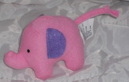 Gi-Go Toys Doll Pink Elephant  Purple Mini Replacement For Baby 4&quot; Plush Stuffed - £4.77 GBP