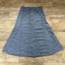 Sonoma Jean Skirt Womens Size 10 Blue Denim Maxi Modest A Line 29x34.5 NO Slit - £22.84 GBP