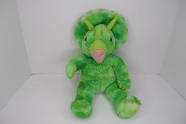 Build A Bear Green Dinosaur Triceratops Plush 18&quot; Stuffed Animal - $14.84
