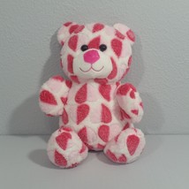Animal Adventure Teddy Bear 12 in Plush Pink All Over Hearts Love Stuffed Animal - £12.92 GBP
