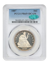 1887 50C PCGS/CAC PR65+DCAM - £7,007.91 GBP