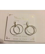 Mia Fiore Made in Italy Sterling Silver DOUBLE Hoop Earrings NEW - $1,246.80 MXN