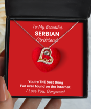 Serbian Girlfriend Necklace Birthday Gifts - Love Pendant Jewelry Present From  - £39.92 GBP