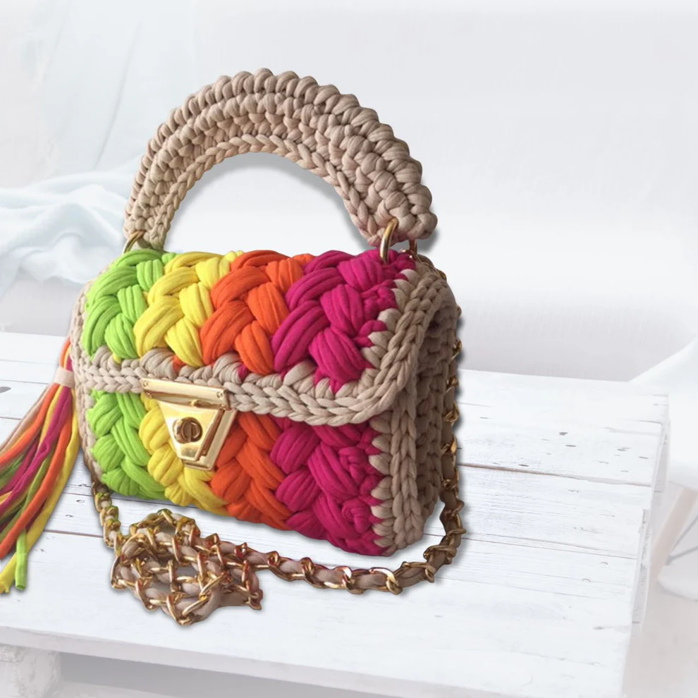 Jane Handmade Designer Beige-Glory Bag - $159.55 CAD