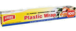 CLEAR WRAP Microwaveable cling Plastic Food Film Roll 100&#39; x 12&quot; = 100 s... - $340.57 MXN