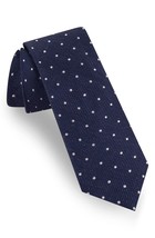 Ted Baker Mens London Textured Dot Silk Tie,Navy,One Size - £75.05 GBP