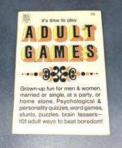 1963 Adult Games Book Puzzles Quizzes Brain Teasers Word Games Dell Pocket Size - £7.05 GBP