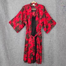 VTG Expressions by California Dynasty Large Red &amp; Black Robe Kimono &amp; Ni... - $37.39