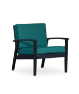 Deep Seat Eucalyptus Chair: Espresso, Dark Green Cushions - $416.71 CAD