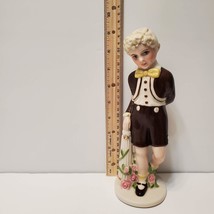 Vintage Holland Mold Figurine of Victorian Boy, Hand Painted and Signed Su'Ben image 6