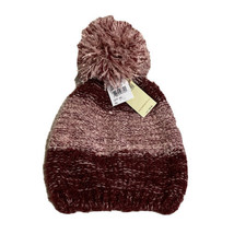 Collection Eighteen Womens Brave Burgundy Pom-Pom Knit Hat One Size NEW - £6.58 GBP