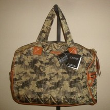 NWT $205 Joan &amp; David 21&quot; Chevron Quilted Camo Nylon Roll Travel Duffle - £123.90 GBP