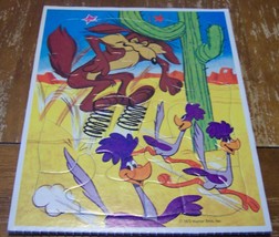 Vintage 1973 Looney Tunes Road Runner Wile Coyote Whitman Frame Tray Puzzle - $19.80