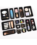 15 Piece Drawer Organizer Set, 3 Size Interlocking Plastic Storage Bins ... - $320.50 MXN