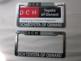 Pair of 2X DCH Toyota of Oxnard License Plate Frame Dealership Plastic - £30.66 GBP