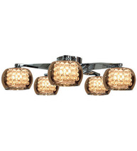 52119-CH-MIR 23 in. Glam 5 Light Chrome Flush Mount Ceiling Light - $306.05