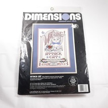 Dimensions Attack Cat Counted Cross Stitch Kit 12&quot; x 16&quot; Frame Size - £19.78 GBP