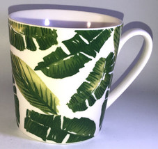 Hawaii Palm Leaf Green/White 18oz Oversized Giant 4 1/4”Hx4”W Coffee Tea Mug Cup - £11.74 GBP