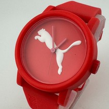 Puma Quartz Watch Unisex 50m Pink Plastic Japan Movt Analog New Battery - $26.59