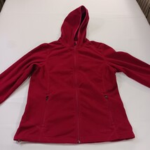 L.L. Bean Women's Pink/Red Full Zip Fleece Hoodie Jacket Pockets Size Small image 13