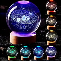 3D Inner Carving Luminous Crystal Ball Colorful Gradient Small Night Lamp Home D - $45.99