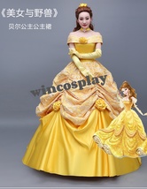 Princess Belle cosplay costume Belle yellow costume Dress Women Hallowee... - £91.99 GBP