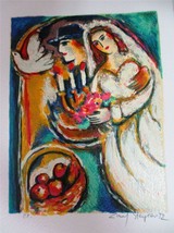 Zamy Steynovitz &quot;Love and Peace&quot; Bride Groom Dove Hand Signed/Numbered Serig. - £29.56 GBP