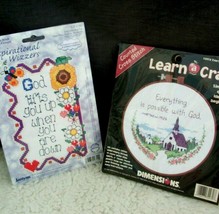 Religious Counted Cross Stitch Kits Lot of 2 Both New Sealed Dimensions Janlynn - £12.45 GBP