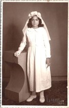 RPPC Young Girl First Communion Lassave Alex. Studio Photo Postcard G25 - £6.99 GBP