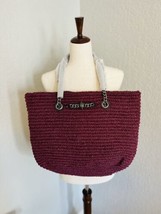 KURT GEIGER LONDON Chelsea Raffia Tote, Shopper Hobo Bag, Purple, NWT - $121.54