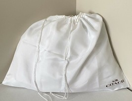 New Coach Large Drawstring Dust bag size 19&quot; x 15&quot; White - £20.84 GBP