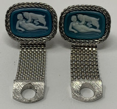 God of The Woods Cufflinks Pan Incolay Cameo Vintage Cuff Links Swank 19-2759C - £75.89 GBP