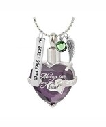 Always Purple Crystal Cremation Jewelry Urn - Love Charms™ Option - $29.95