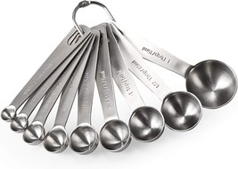 Measuring Spoons:  U-Taste 18/8 Stainless Steel Measuring Spoons Set of 9 Piece: - £28.77 GBP