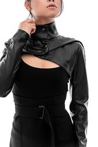 Damen Leder Bolero Shrug Schwarze Jacke Größe XS SML XL XXL Maßanfertigung - £94.69 GBP