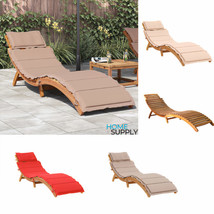 Outdoor Garden Patio Wooden Foldable Sun Lounger Bed Solid Wood Beds Cus... - £134.66 GBP+